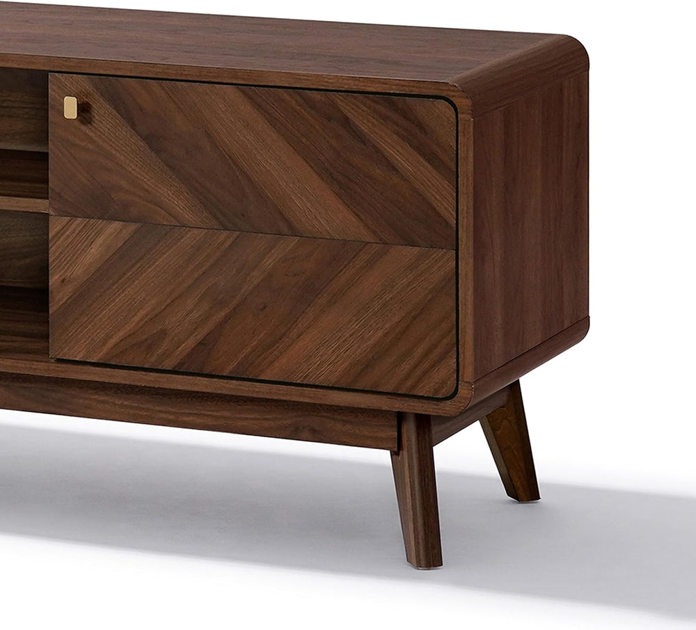 LuxenHome 63" Mid Century Modern TV Stand for Living Room for TVs up to ...