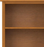 SIMPLIHOME Warm Shaker Bookcase - 72 inch Tall 5-Shelf Solid Wood Bookshelf in Light Golden Brown, Transitional Storage for Living Room, Study Room or Office with Adjustable Shelves and Tapered Legs