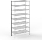 18" Deep x 36" Wide x 74" Height Wire Shelving Kit | 8-Tier | NSF Commercial Storage Rack Unit