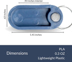 Magnetic Keychain Pill Holder - Compact, Durable, Lightweight with Sleek Minimalist Design - Secure, Discrete, Portable Pill Holder Keychain for Everyday Use (Cobalt)