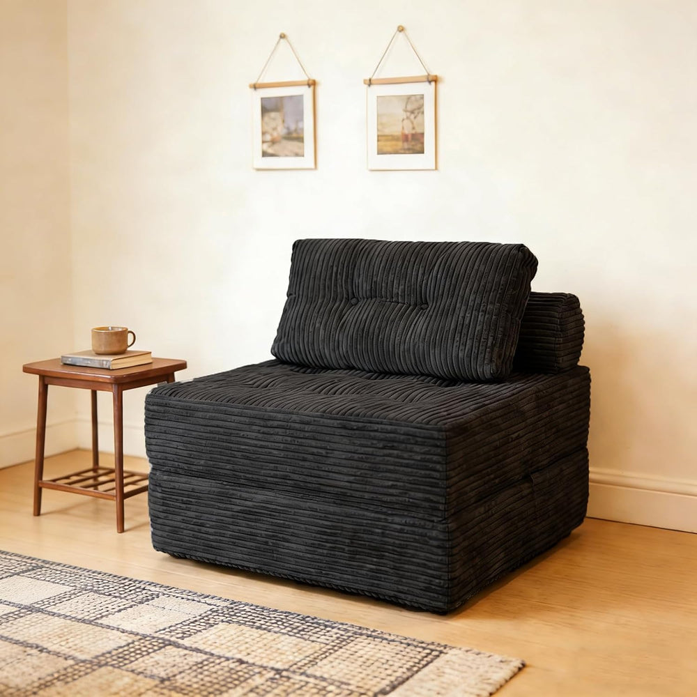 Sectional Cloud Couches, Folding Sofa Bed with Pillow, Futon Floor Couch