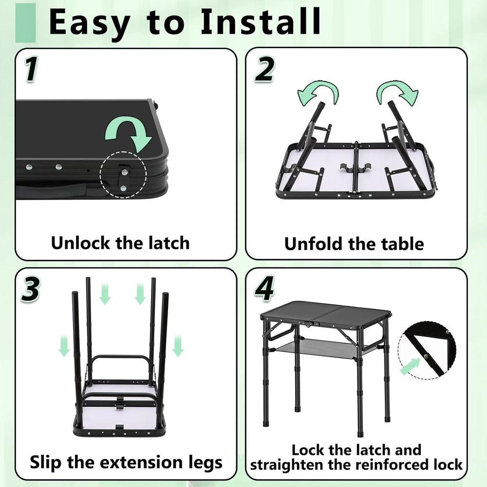 YihuiKo Folding TV Tray, Lightweight Portable Small Folding Table | Adjustabl...