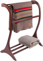 Winsome Bella Blanket Rack in Walnut Finish