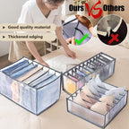 Wardrobe Clothes Organizer,7 Grids Washable Wardrobe Clothes Organizer,Foldable Clothes Drawer Mesh Separation Box,Organizer Clothes Drawer Mesh Separation Box