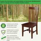 IC International Concepts, Set of Two Tall Mission Dining Chairs, Espresso, 225lbs wt capacity, Solid Real Wood, Sturdy Parawood, Espresso