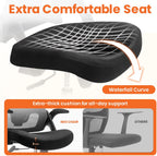NEO CHAIR Office Desk Chair Gaming Computer High Back Support Mesh Comfy Seat with Adjustable Ergonomic Headrest Lumbar Rolling Flip-up Armrests and Wheels (Black)