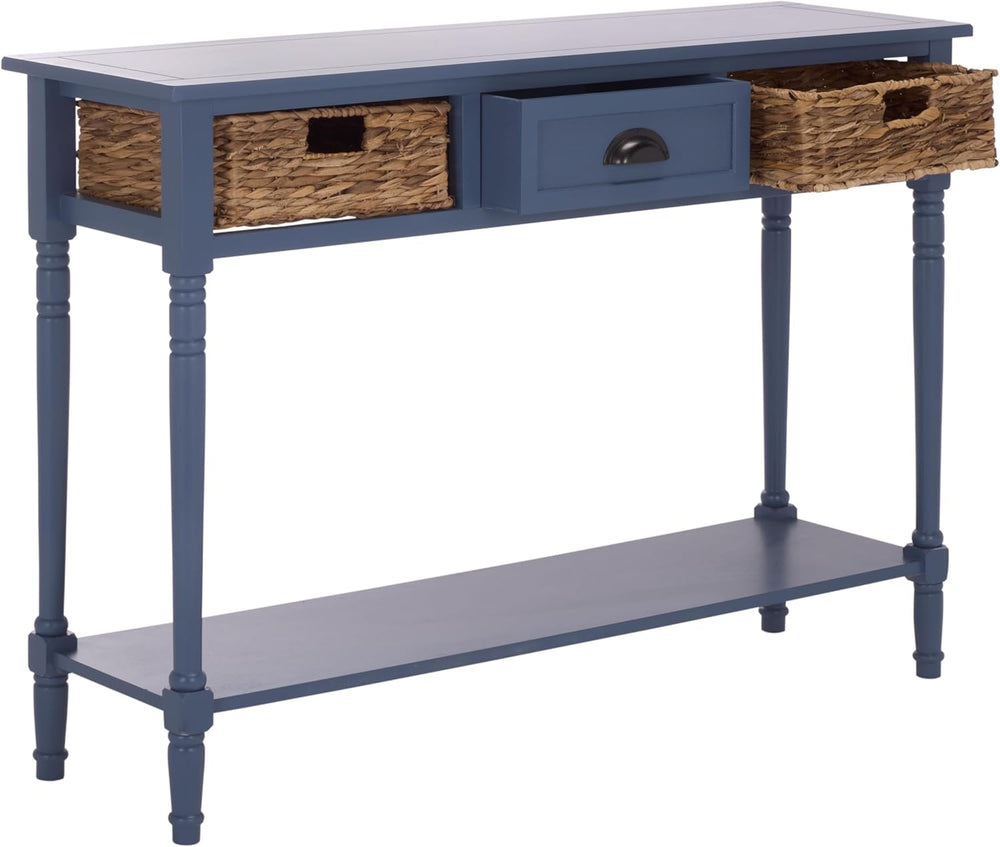 SAFAVIEH Home Collection - Christa Entryway Console Table, Blue Solid Wood 3-...