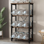 4 Tier Bookshelf, Solid Wood Bookcase Shelf Storage Organizer, Vintage Storage Rack with Open Shelves Rustic Standing Bookshelves for Living Room,Bedroom Rustic Brown(AY01-4tier)
