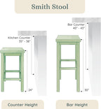 Grain & Grove Smith Bar Stool, Counter Height, Blonde