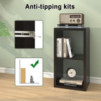 CTESNE【2026 Wooden Thick Frame】 2 Cube Storage Organizer Shelf with Anti-Tipping Kits + Reversible Open Back Bookcase, Horizontal and Vertical Dual-use (Chocolate Color 13in)