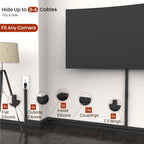 Black Cord Hider Cable Raceway - 315in Wire Cover for Cords, Hide Wires, Cord Covers for Wall Mounted TV, Cable Hider Wall Kit, Large Conduit Channel