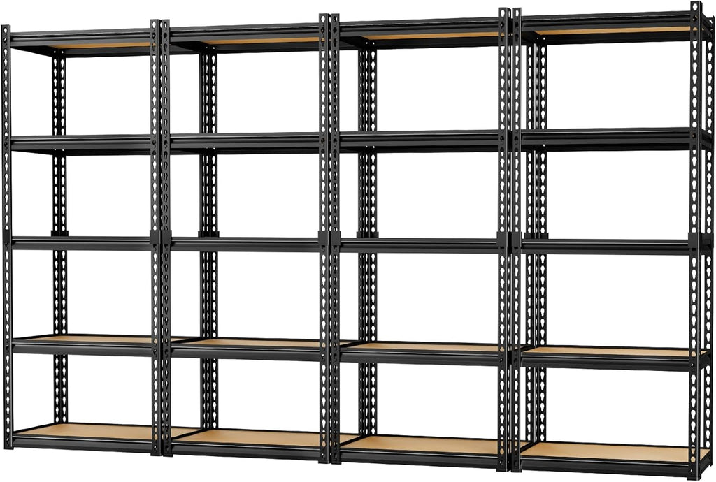 LEVELEVE 5-Tier Heavy Duty Storage Shelving Unit, 2020 lbs Capacity, Adjustable Metal Utility Shelf, 30" L x 12" W x 60" H for Garage, Kitchen, Pantry, Basement, Bathroom, Laundry,4 Pack