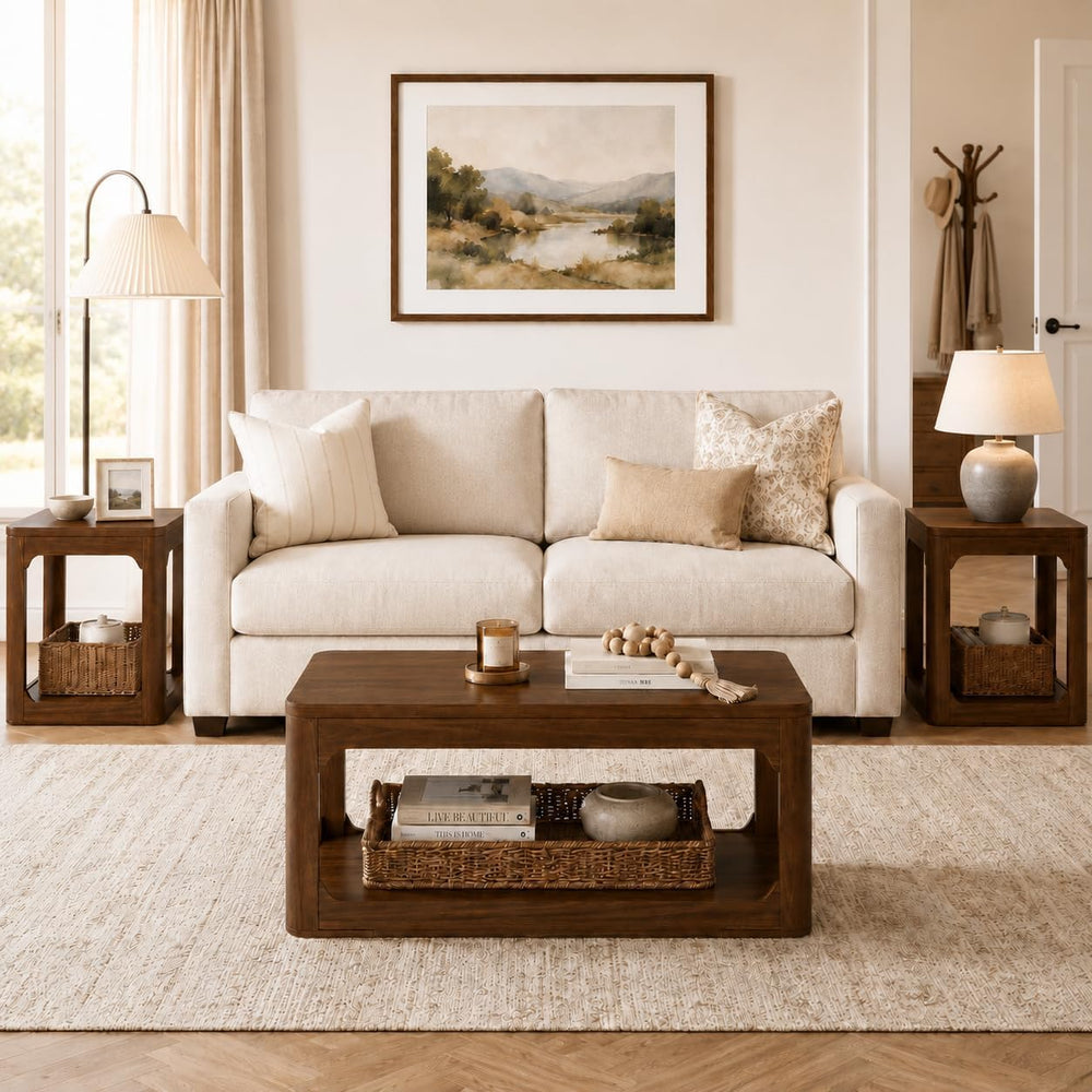 Rovibek Living Room Tables Set of 3, Large Coffee Table and End Table Sets | ...