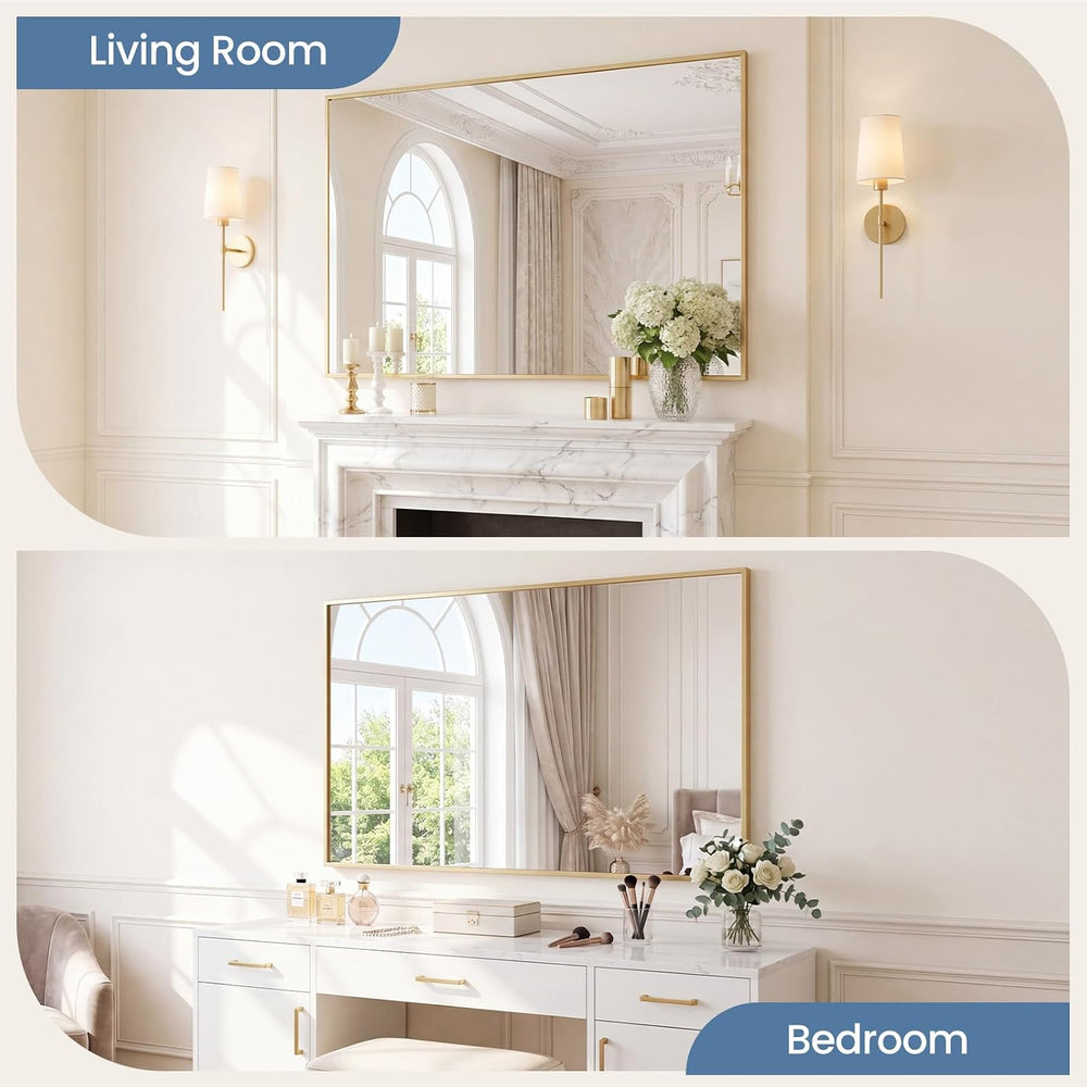 NEWBULIG Bathroom Wall Mirror, Vanity Rectanglar Mirror, 30x48 Inch