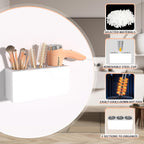 Hair Tool Organizer, Wall Mount Hair Dryer Holder with 3 Cups, Vanity Acrylic Hair Styling Tools Organizer for Curling Iron Straightener Styling Tools Bathroom Storage (3 Cups White)