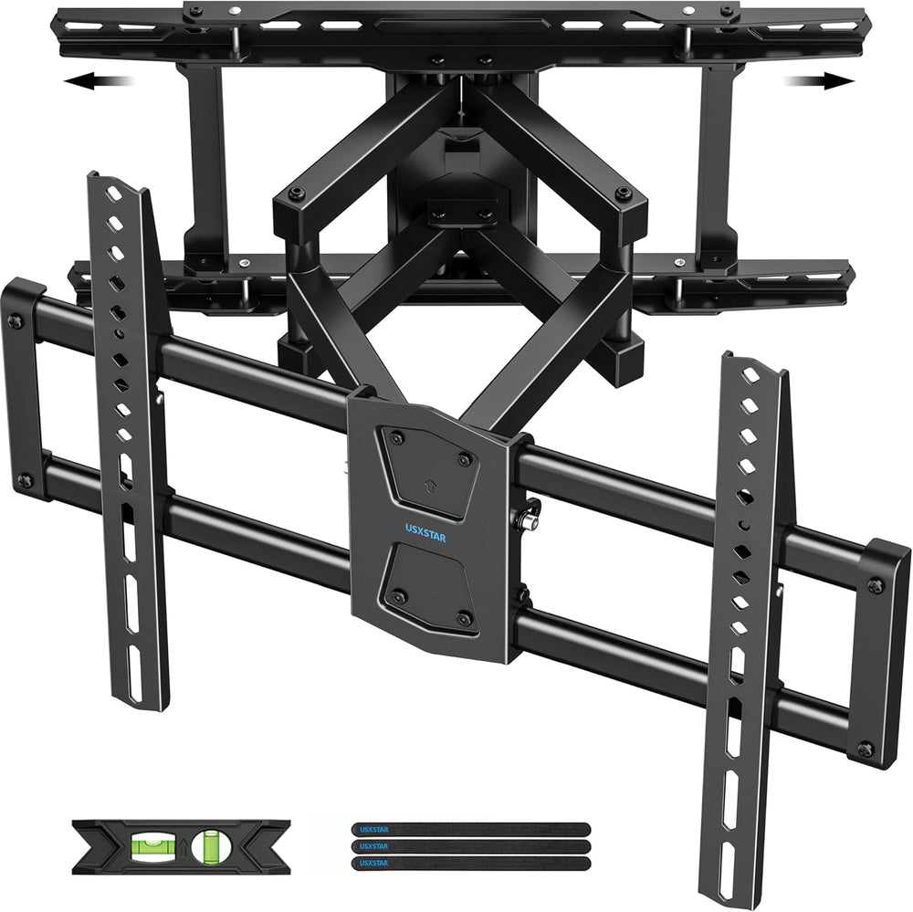USX STAR Full Motion TV Wall Mount 24 inch Studs for Most 42-86 Inch TVs, Adj...