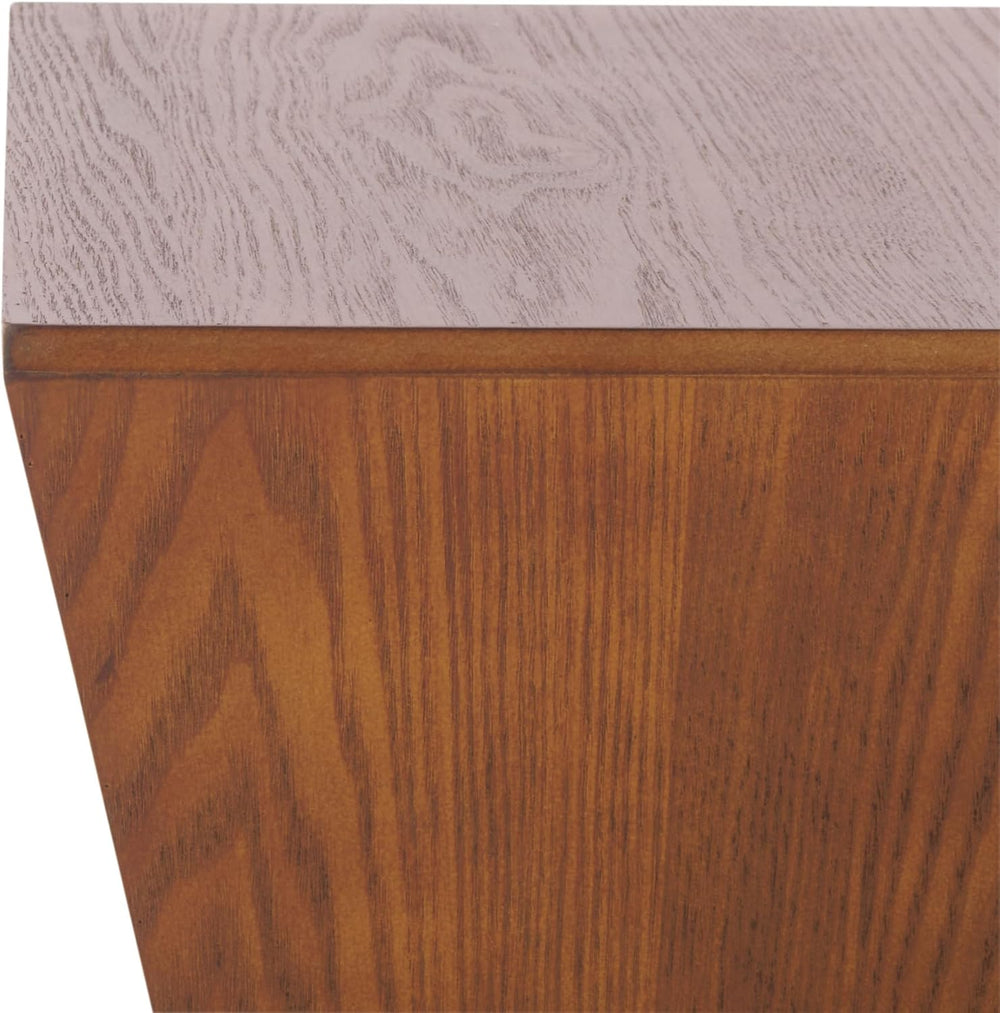 SAFAVIEH Home Collection Rahan Modern Walnut Brown Pedestal End Table (Fully ...