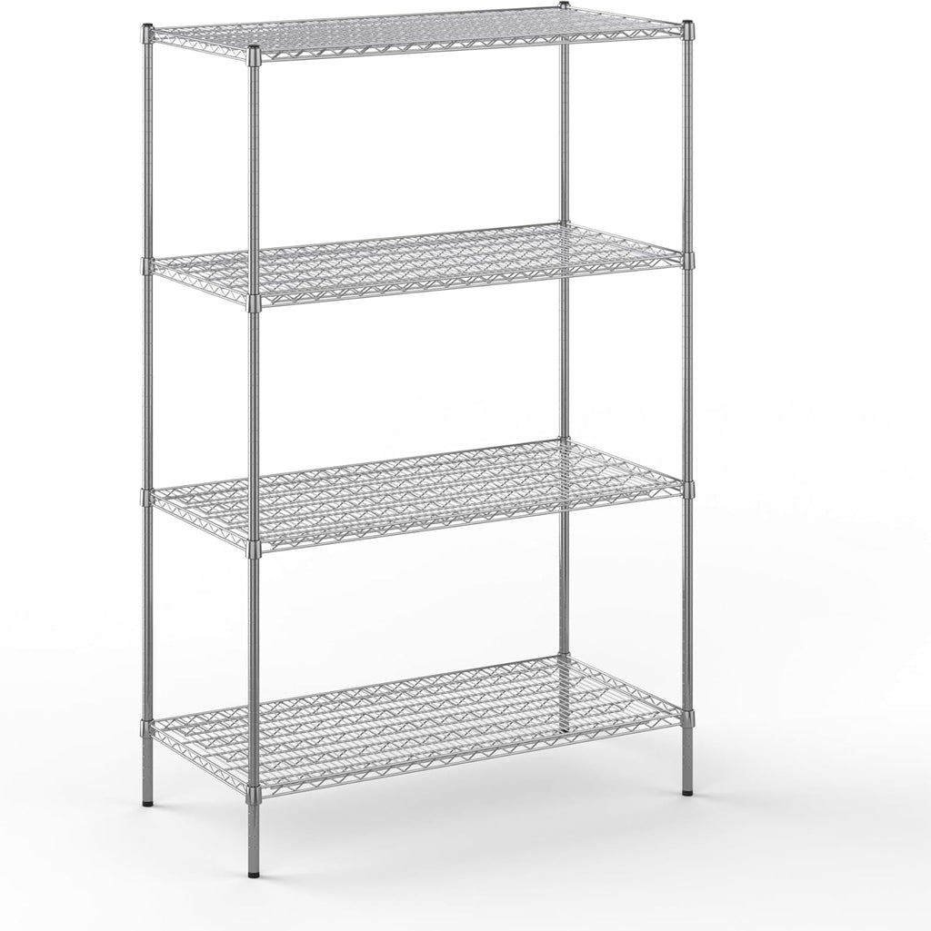 24" Deep x 48" Wide x 74" Height Wire Shelving Kit | 4-Tier | NSF Commercial Storage Rack Unit