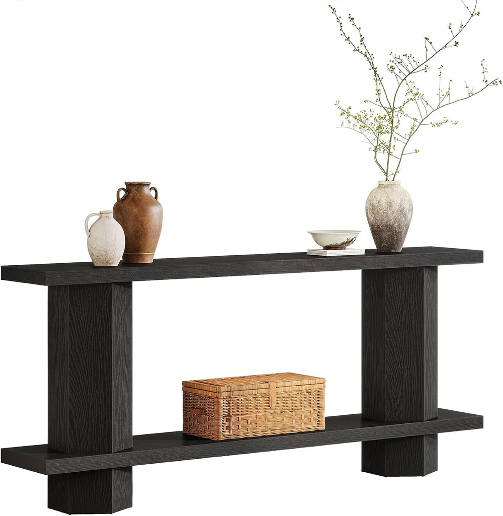 Tribesigns 71-Inch Long Console Table for Entryway, Wooden Sofa Table Behind ...
