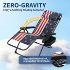 Garvee Zero Gravity Chair Set of 2, Patio Lounge Chair Outdoor with Pillow & Cup Holder Tray, Adjustable Reclining Chair, Folding Portable Camping Chair for Deck, Beach, Yard, Garden | W/ Pillow, Cup Holder Tray & Upgraded Lock, Folding Portable Camping