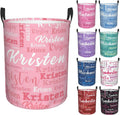 Custom Name Laundry Hamper, Personalized Laundry Baskets with Name for Boys Girls Women Men, Customized Collapsible Dirty Clothes Hamper Easy Storage Gifts for Bedroom Bathroom Living Room