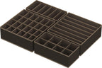 Simple Houseware 4-Pack Drawer Organizer Set - Closet Dividers for Underwear, Socks, Bras, Scarves, Ties - Foldable Non-Woven Storage Boxes, Brown