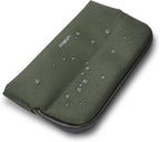 Olive Expandable Desk Storage Pouch – Fold-Down Access Panel, Pen Loop, Recycled Water-Resistant Material – Self-Standing Organizer for Office, Travel, Tech Gear