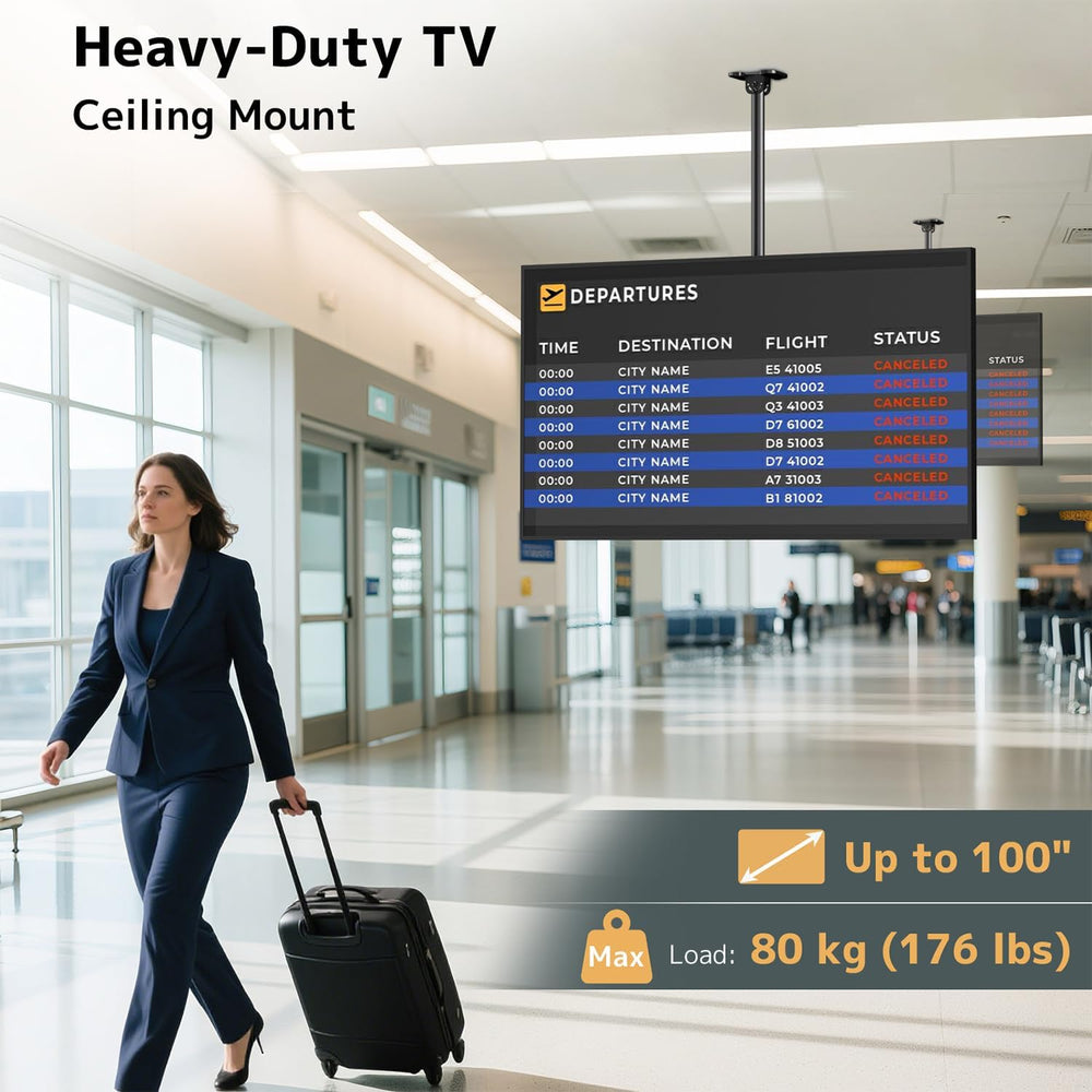 Ceiling TV Mount, Adjustable Hanging Ceiling TV Bracket Fits Max 100 inch | P...