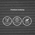 ZEIINPA Convertible Floor Sofa Bed with Fixed-Shape Frame, Modular Corduroy Folding Mattress Couch with Armrest, Floor Sofa Lounge Couch for Living Room Bedroom Lounge Studio,Dark Gray