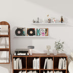 Axeman Floating Shelves for Wall - Picture Ledge Shelf Set of 2-36 Inch White Floating Shelves with Lip - Picture Shelf for Wall with Ledge - Photo Ledge Shelves for Pictures Nursery Books