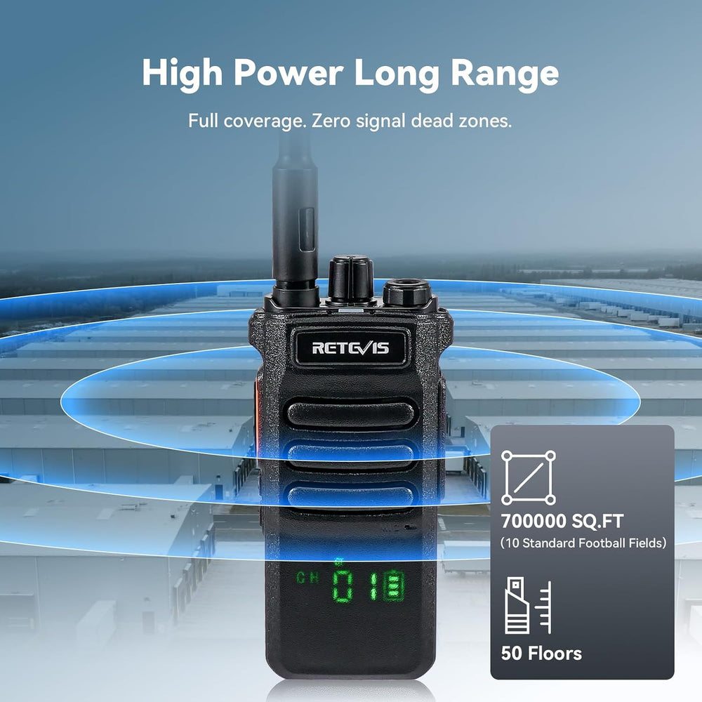 Retevis RT86 Two Way Radios Long Range with Earpiece for Warehouse,10 Pack
