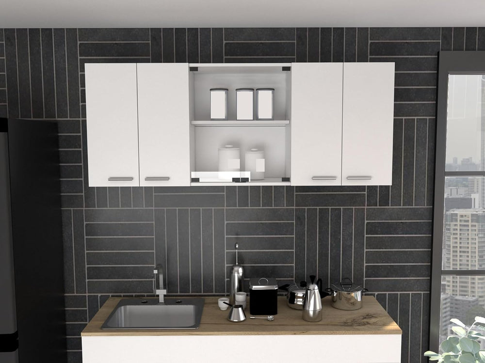 Modern Wall Cabinet, Four Interior Shelves, for Kitchen Dining Room,for Kitch...