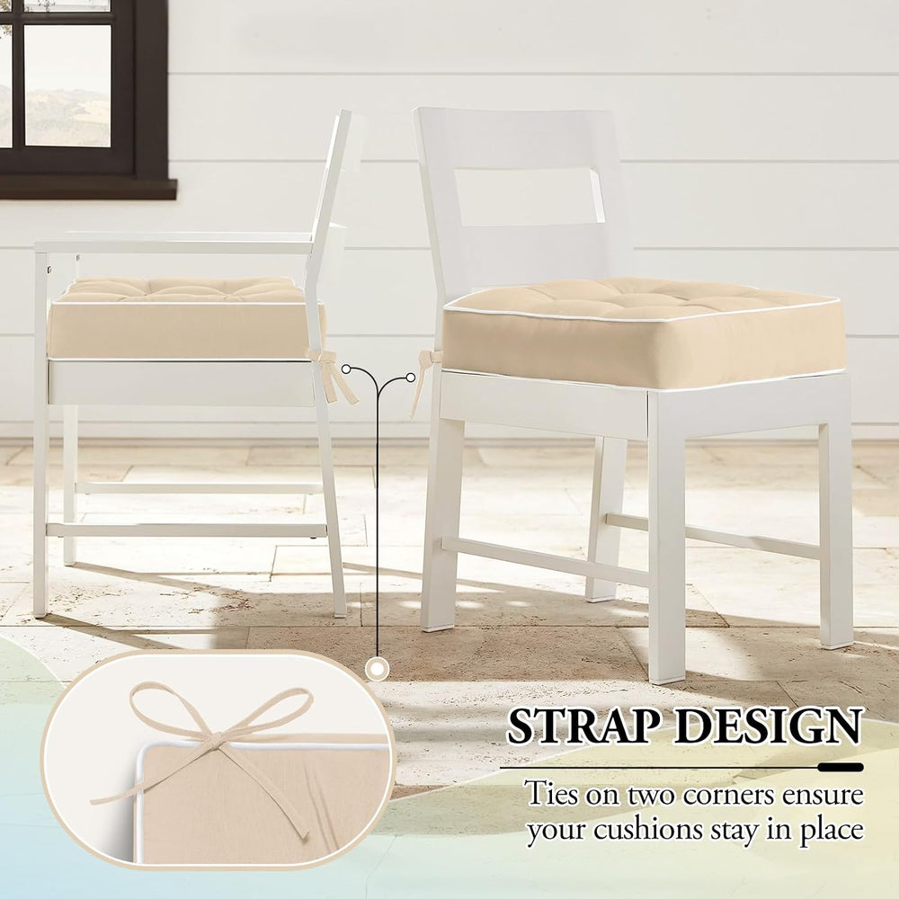 Wellsin Outdoor Chair Cushions Set of 2, Patio Cushions for Outdoor Furniture...