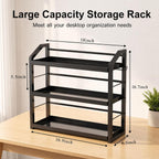 3-Tier CD Holder, Sturdy Steel CD Storage Rack for Display, Holds 125 CDs | Versatile CD Organizer with Top Display Shelf, Reversible Trays, Headphone Hook for Home Office Gaming Room Kitchen Counter