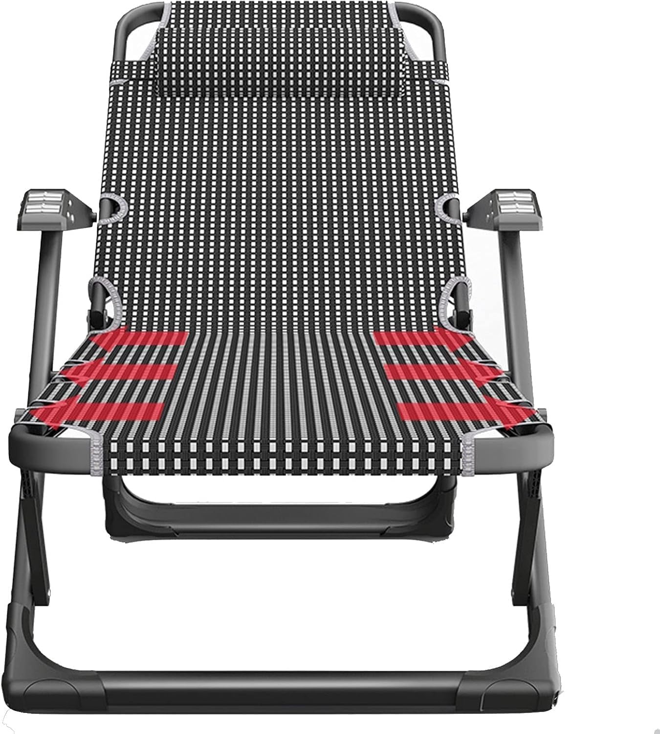 Pink Massage Recliner Folding Balcony Lounge Deck Chair, Multi-Position Adjustable Sun Lounger(Gray Purple Cushion)