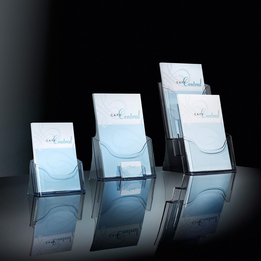 Sigel LH110 Table-Top Literature Holder, for A4, acrylic, clear, 4 pcs.