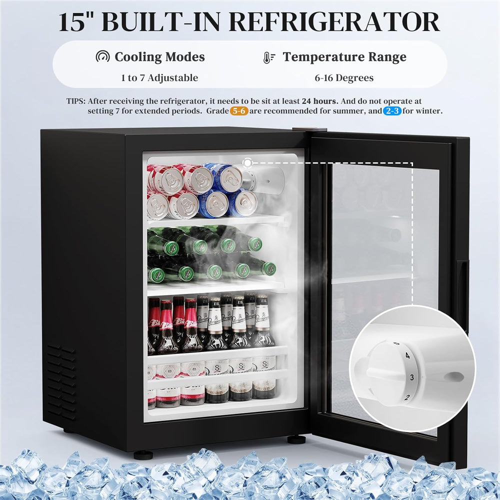 BROTTAR Large Coffee Bar Cabinet with Fridge (Fridge Included) | Liquor Wine ...