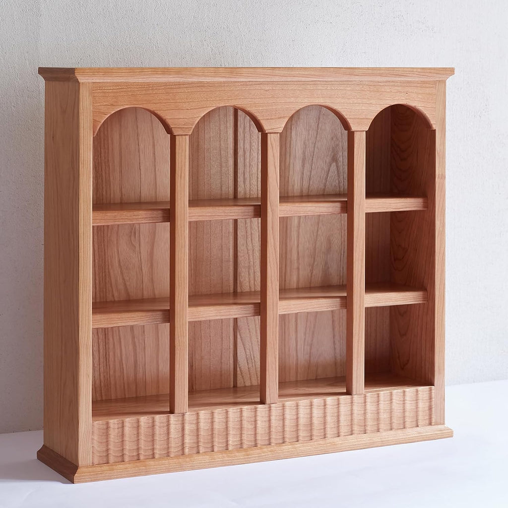 Solid Wood Countertop Cabinets,North America A Grade Cherry One Piece Solid Wood Storage Rack Simple European Style Wooden Kitchen Table Cup Holder No Assembly Required