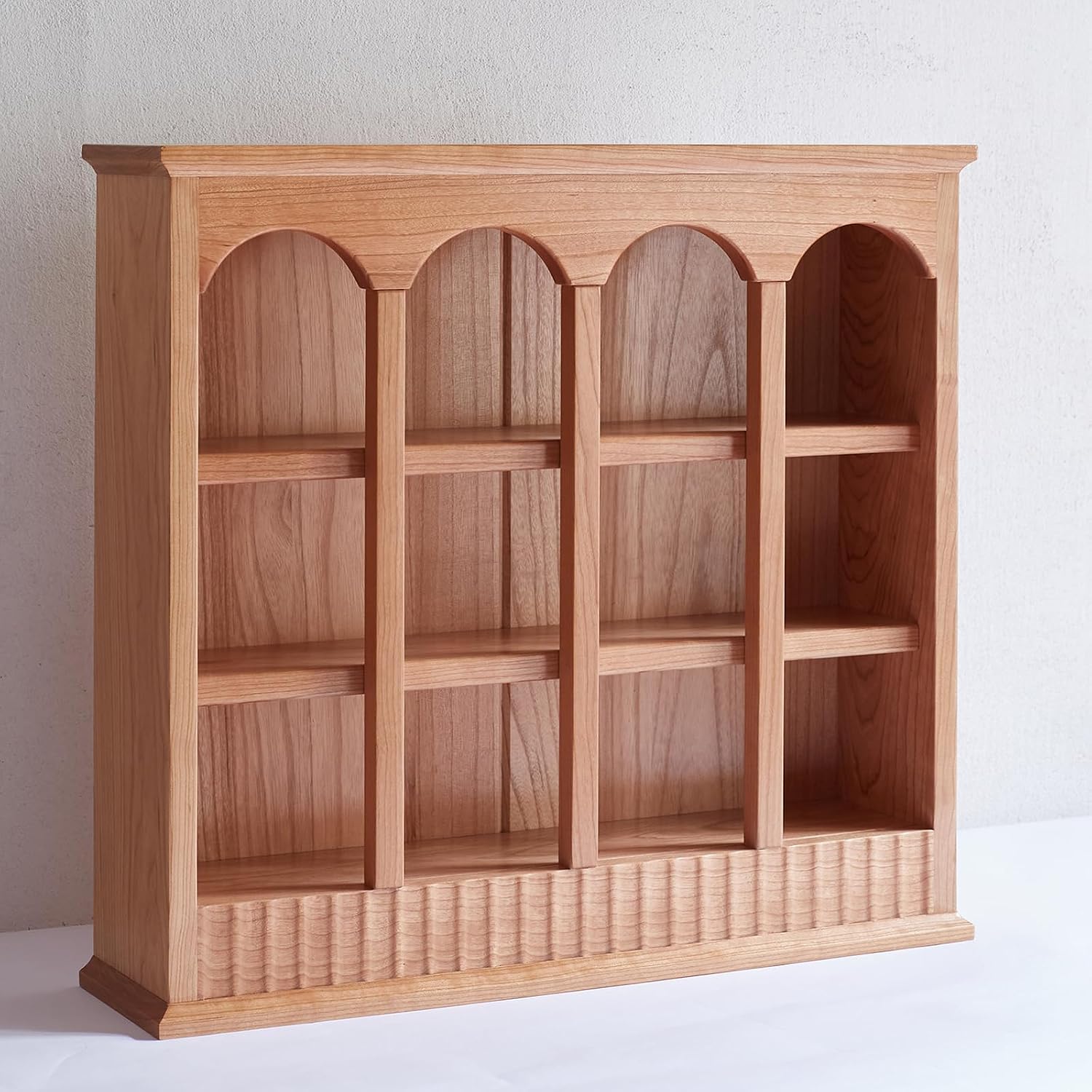Solid Wood Countertop Cabinets,North America A Grade Cherry One Piece Solid Wood Storage Rack Simple European Style Wooden Kitchen Table Cup Holder No Assembly Required