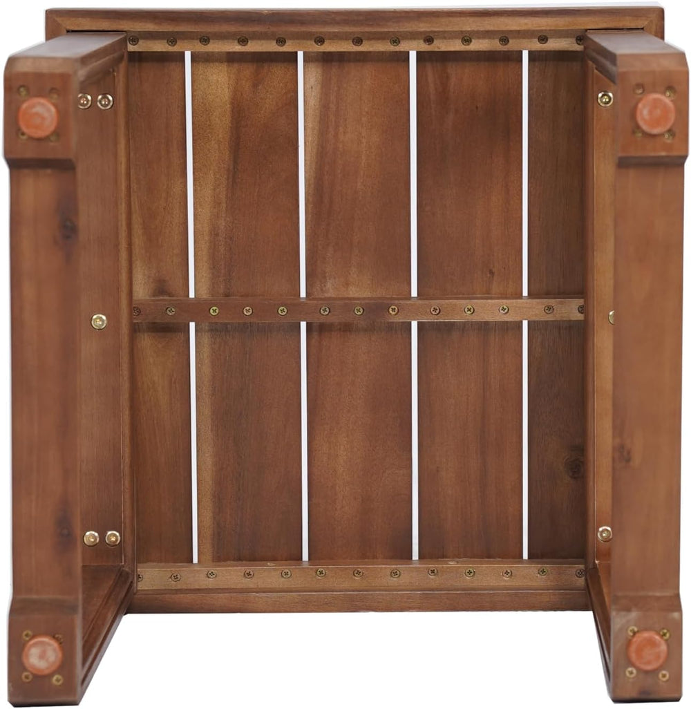 Christopher Knight Home Nicholas Outdoor Small Coffee Table, Slat Panel Squar...