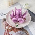 Octopus Ring Holder Jewelry Dish, Preppy Room Decor Jewelry Holder Trinket Dish, Octopus Gifts for Women Birthday Christmas