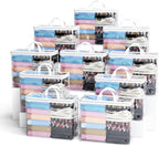 10PACK Clear Zippered Storage Bags for Clothes, 22L Closet Organizers Bag, and Blanket Storage Bags for Bedding, Linen, Blankets, Comforters, Clothing & Toys (White)