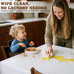 Heavy Duty Table Protector Pad with Flannel Backing for Dining Room | Waterproof Vinyl Tablecloth Easy to Clean & Trim, Scratch & Heat Resistant Table Cover, Reusable Pad 72" x 54" Rectangular