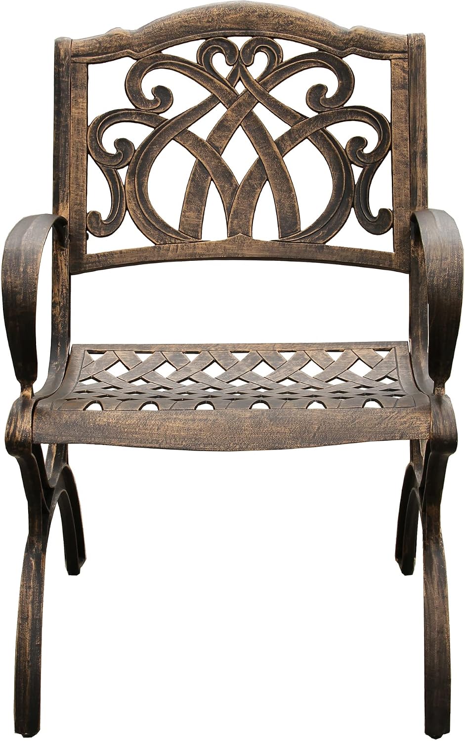 Oakland Living Ornate Traditional Outdoor Cast Aluminum Bronze Patio Dining C...