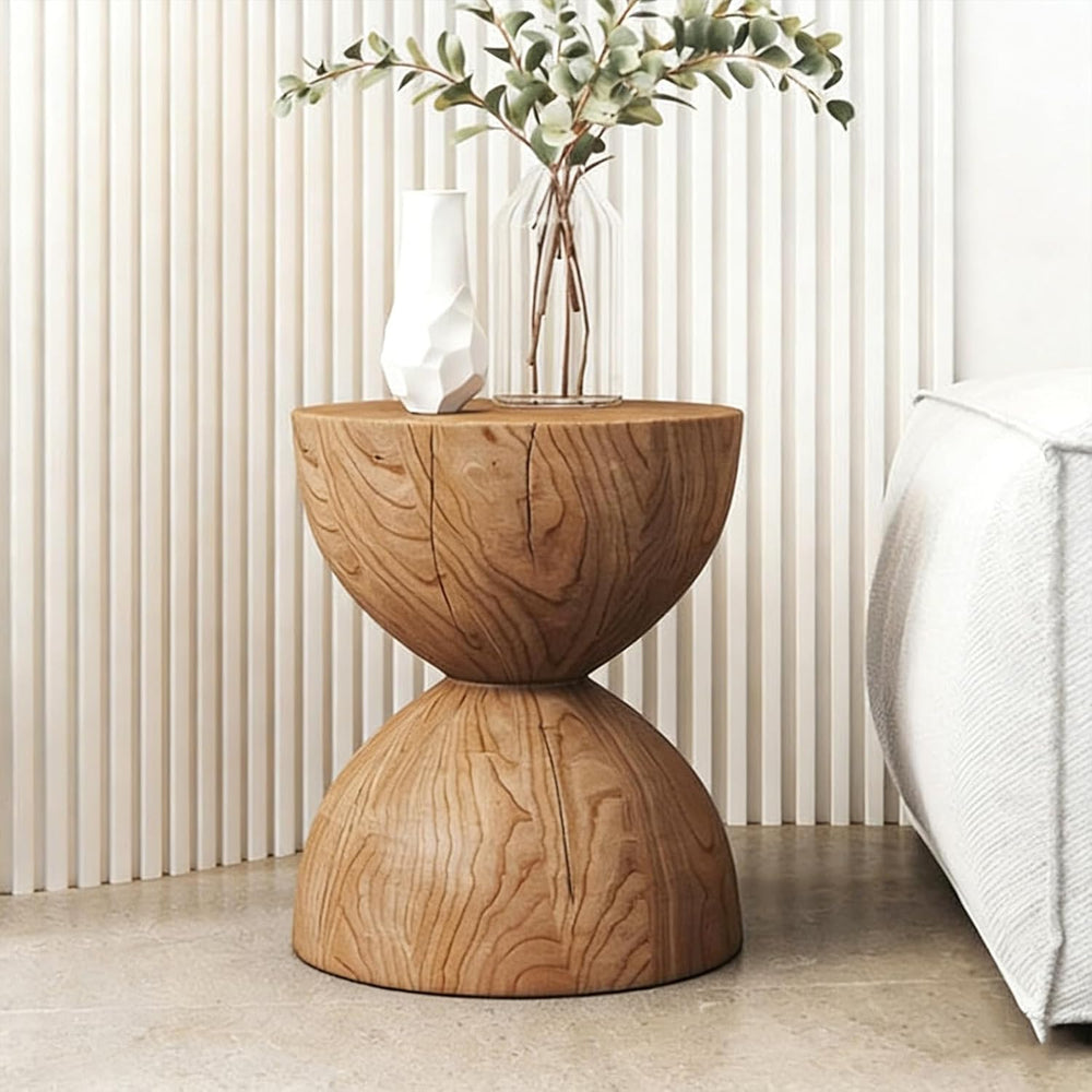 Solid Wood Small Side Table, Accent Table Freeform Natural Plant Stand Coffee...