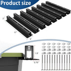 Overhead Garage Storage Rack, Heavy Duty Ceiling Storage Rack, 17 Inch Adjustable Overhead Tote Storage Rail System, 8 Sets for 7 Bins