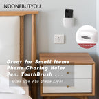 3 Pcs Remote Control Holder Wall Mount Self Adhesive Remote Case Hole-Free Storage Organizer Wall Pencil Holder Phone Charging for Home Office School(White)