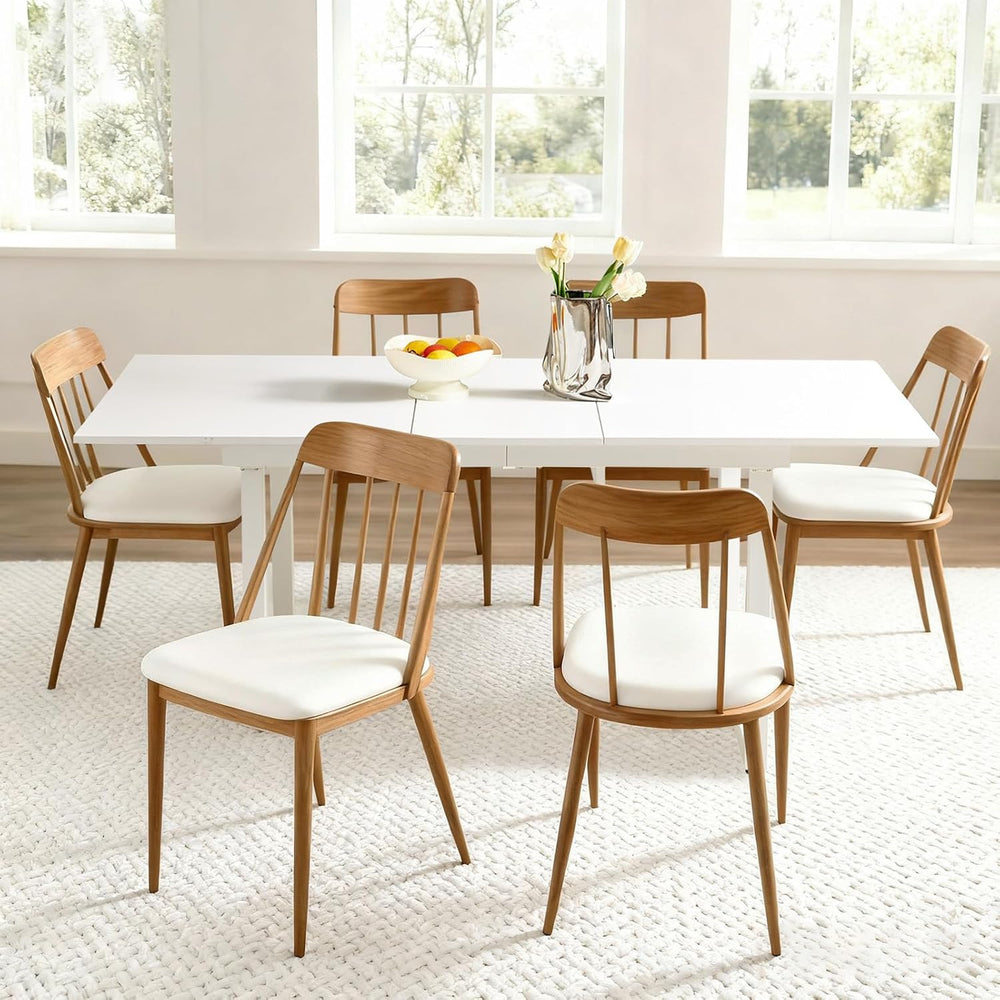 Extendable Dining Table for 4-6 People,70.86''Modern Space-Saving Kit...