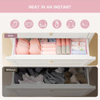 Criusia Drawer Organizer Clothes, 21 Pack Dresser Organizer for Baby Clothes, Underwear, Sock - Foldable Closet Organization and Storage Dividers Bins for Nursery, Bedroom (Pink)