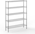 14" Deep x 48" Wide x 64" Height Wire Shelving Kit | 5-Tier | NSF Commercial Storage Rack Unit